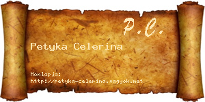 Petyka Celerina névjegykártya